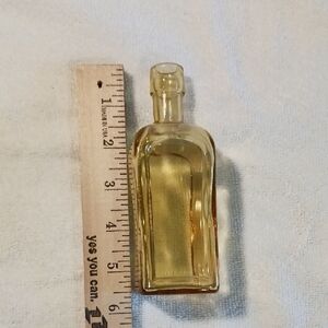 Gold Glass Bottle Vase Amber Colored